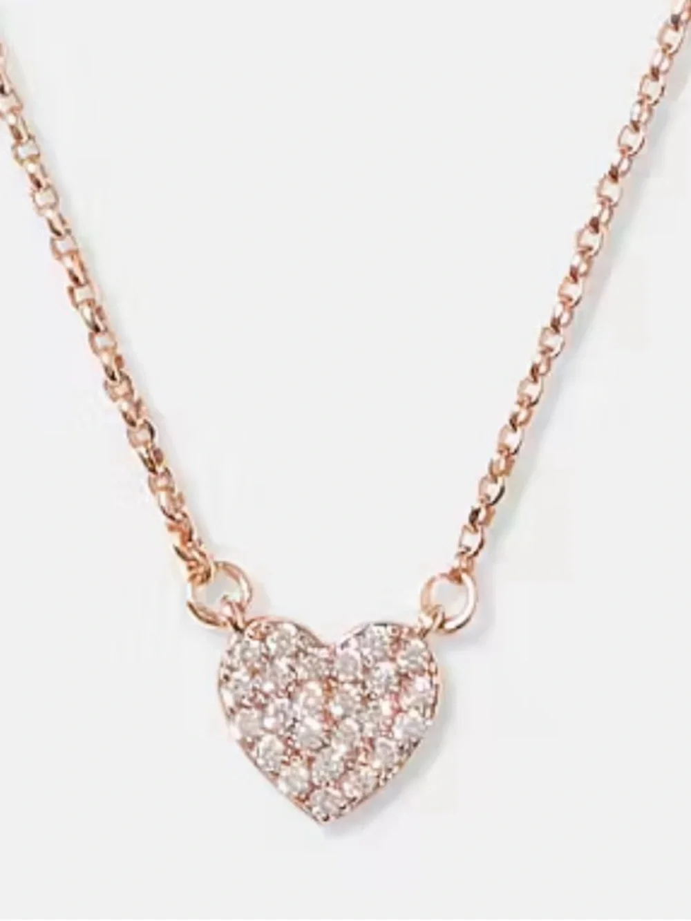 NWT kate spade Yours Truly Pave Heart Mini Pendant Necklace ORG RETAIL $69❤️